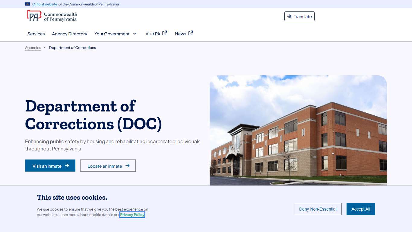 Department of Corrections | Department of Corrections | Commonwealth of Pennsylvania